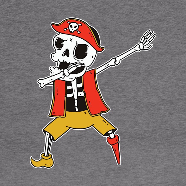 Funny Skeleton Pirate Dabbing by BamBam